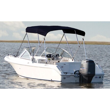 Carver A5469TB-2 Fully Assembled 3-Bow Round Tube Sunbrella Bimini Complete Top Kit-Jet 67"-72" Widths A5469TB-2